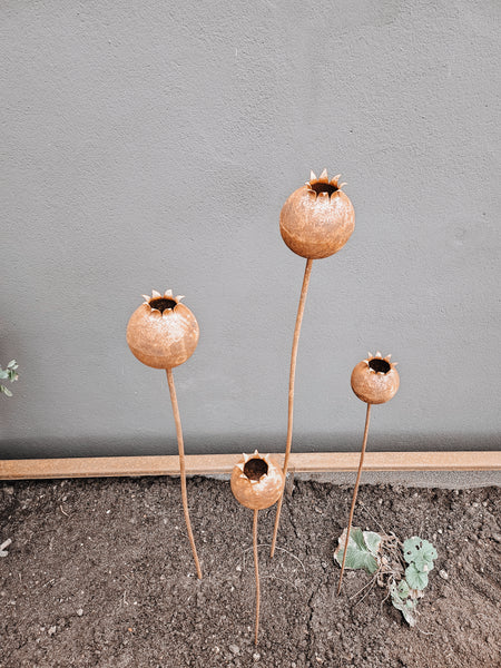Gartenstecker Mohn - DekoEule- Onlineshop für Landhausdeko, Deko Landhausstil, Farmhausdeko, Landhausstil Deko