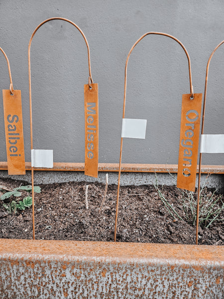 Kräuterstecker Rost - DekoEule- Onlineshop für Landhausdeko, Deko Landhausstil, Farmhausdeko, Landhausstil Deko