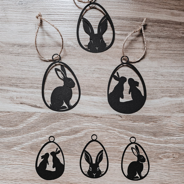 Papierschnitt Ostern schwarz - DekoEule- Onlineshop für Landhausdeko, Deko Landhausstil, Farmhausdeko, Landhausstil Deko