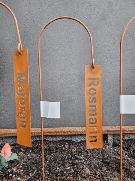 Kräuterstecker Rost - DekoEule- Onlineshop für Landhausdeko, Deko Landhausstil, Farmhausdeko, Landhausstil Deko