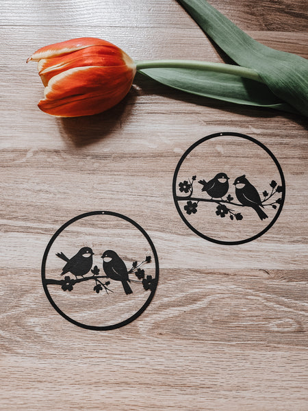 Papierschnitt Vögel auf Ast schwarz - DekoEule- Onlineshop für Landhausdeko, Deko Landhausstil, Farmhausdeko, Landhausstil Deko