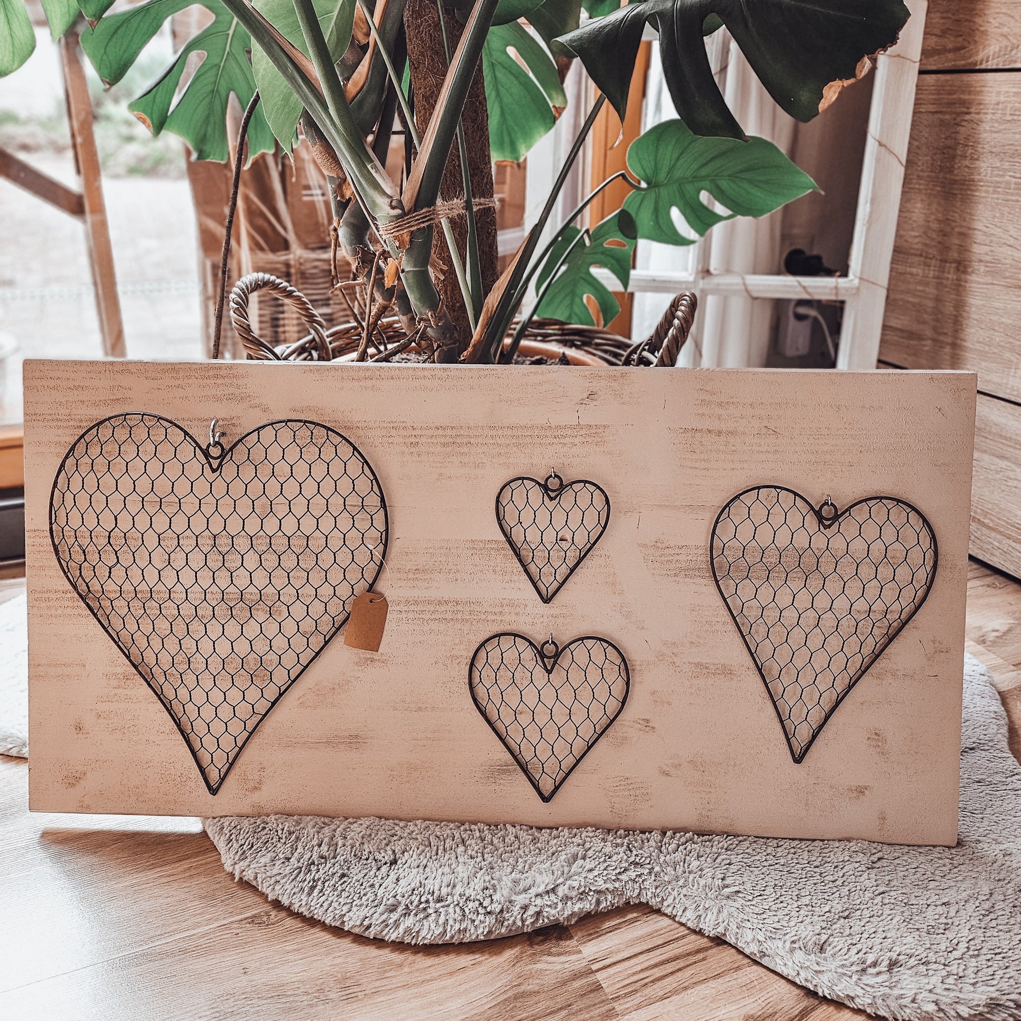 Dekoherzen 4 er Set - DekoEule- Onlineshop für Landhausdeko, Deko Landhausstil, Farmhausdeko, Landhausstil Deko