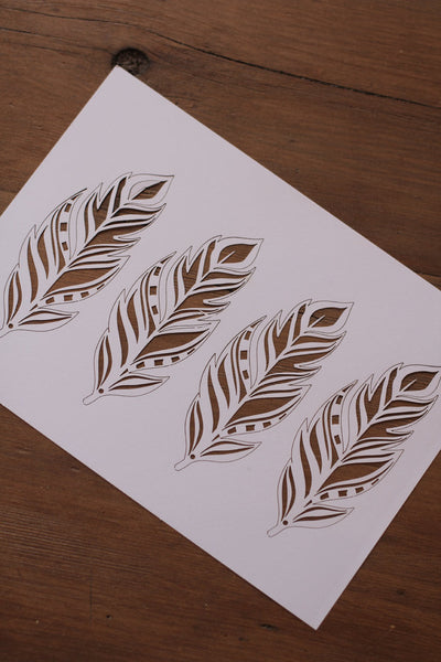 Feder Papierschnitt - DekoEule- Onlineshop für Landhausdeko, Deko Landhausstil, Farmhausdeko, Landhausstil Deko