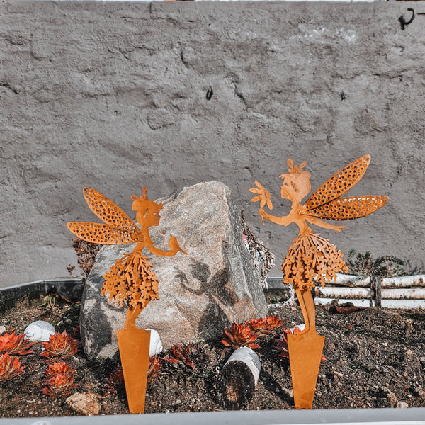 Gartenelfen Rost - DekoEule- Onlineshop für Landhausdeko, Deko Landhausstil, Farmhausdeko, Landhausstil Deko