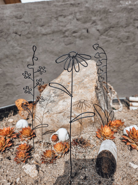 Blumenstecker schwarz - DekoEule- Onlineshop für Landhausdeko, Deko Landhausstil, Farmhausdeko, Landhausstil Deko