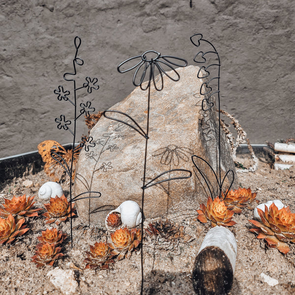 Blumenstecker schwarz - DekoEule- Onlineshop für Landhausdeko, Deko Landhausstil, Farmhausdeko, Landhausstil Deko