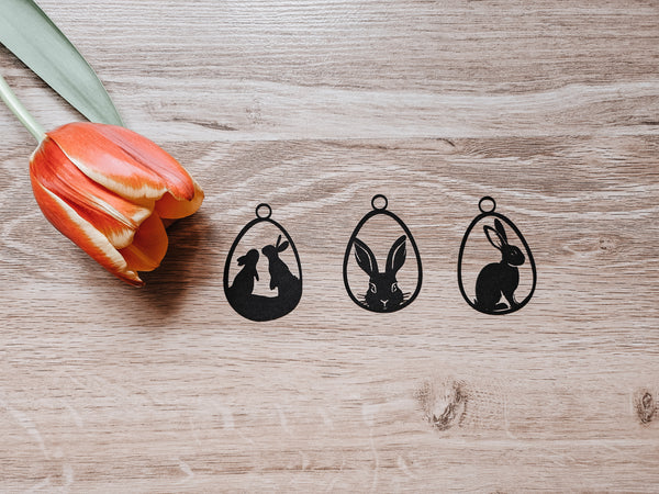 Papierschnitt Ostern schwarz - DekoEule- Onlineshop für Landhausdeko, Deko Landhausstil, Farmhausdeko, Landhausstil Deko