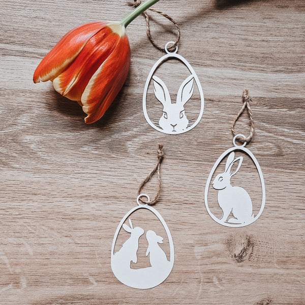 Papierschnitt Ostern weiß - DekoEule- Onlineshop für Landhausdeko, Deko Landhausstil, Farmhausdeko, Landhausstil Deko