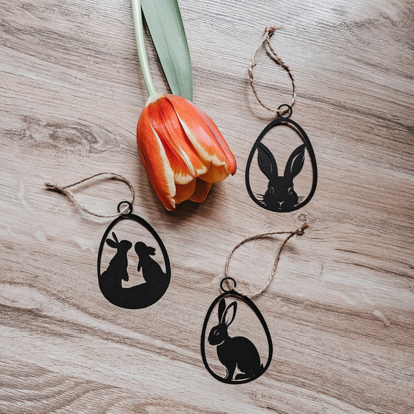 Papierschnitt Ostern schwarz - DekoEule- Onlineshop für Landhausdeko, Deko Landhausstil, Farmhausdeko, Landhausstil Deko