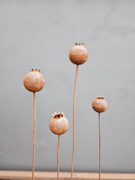 Gartenstecker Mohn - DekoEule- Onlineshop für Landhausdeko, Deko Landhausstil, Farmhausdeko, Landhausstil Deko