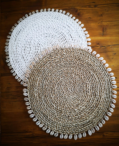 Tischset Seegras Muschel, Platzdeckchen, Untersetzer - DekoEule- Onlineshop für Landhausdeko, Deko Landhausstil, Farmhausdeko, Landhausstil Deko