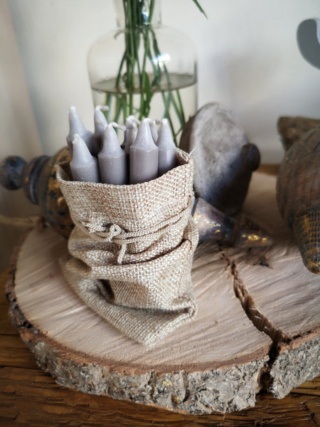 Baumkerze steingrau - DekoEule- Onlineshop für Landhausdeko, Deko Landhausstil, Farmhausdeko, Landhausstil Deko