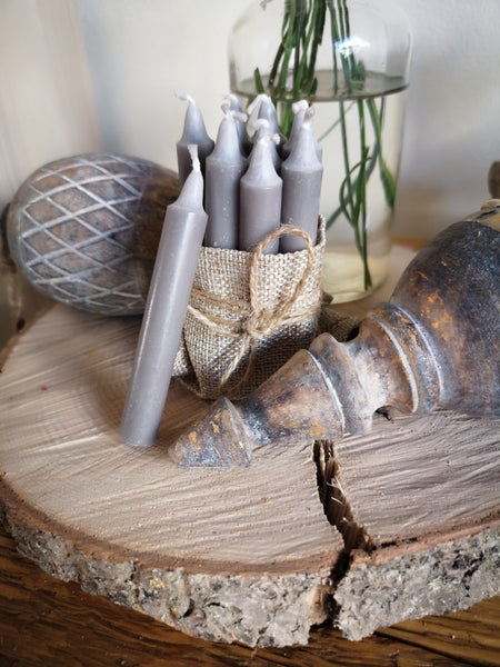 Baumkerze steingrau - DekoEule- Onlineshop für Landhausdeko, Deko Landhausstil, Farmhausdeko, Landhausstil Deko