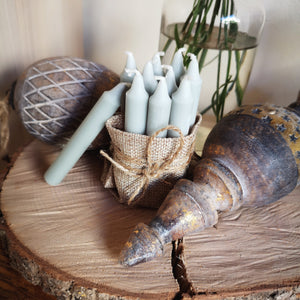 Baumkerze grün/grau - DekoEule- Onlineshop für Landhausdeko, Deko Landhausstil, Farmhausdeko, Landhausstil Deko