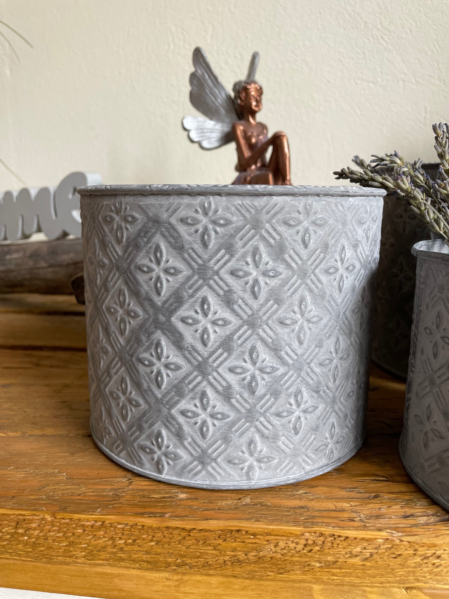 Pflanztopf Metall - DekoEule- Onlineshop für Landhausdeko, Deko Landhausstil, Farmhausdeko, Landhausstil Deko